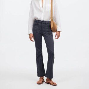Madewell Kick Out Crop Pants Garment-Dyed Sateen Size 26 NWT